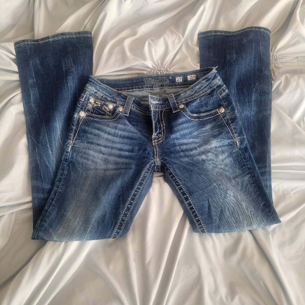 Miss Me flare sparkle jeans